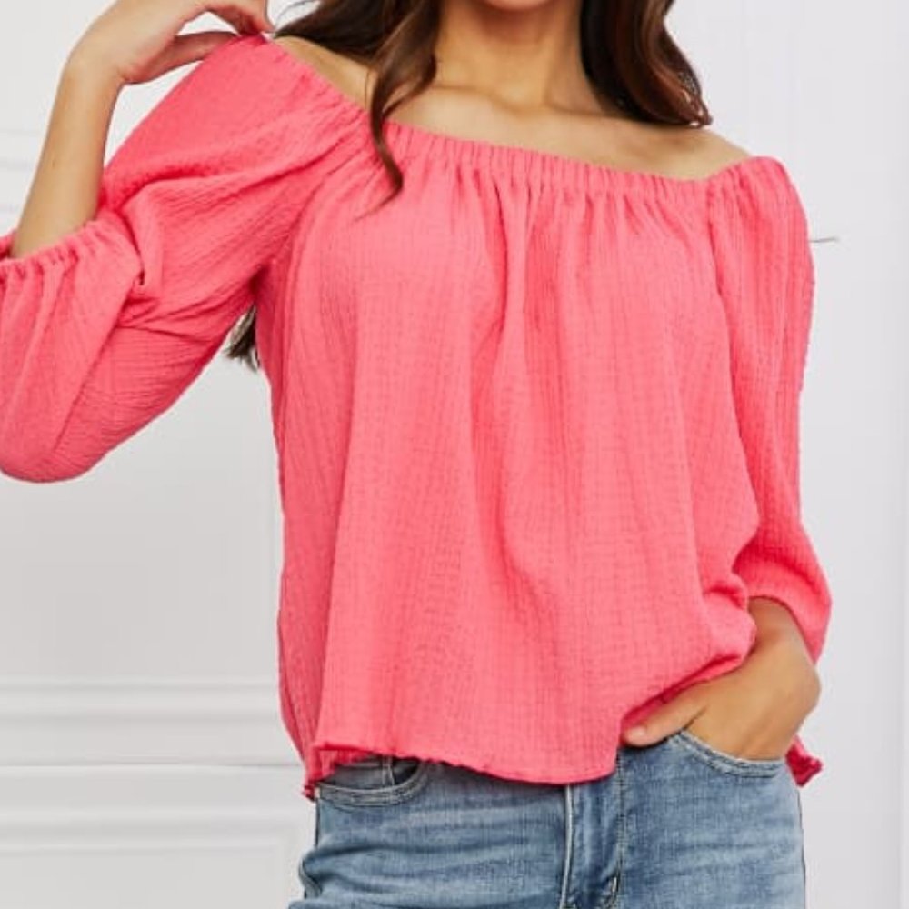 Culture Code - Puff Sleeve Top - SHIPS WITHIN 24 HOURS!
